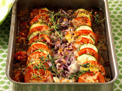 Buntes Mett-Tomaten-Gratin Buntes Mett-Tomaten-Gratin