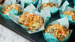 Frühstücksmuffins mit Bacon